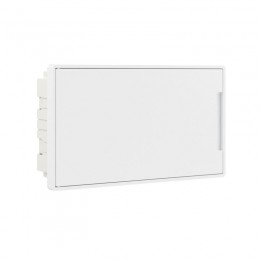 Щиток встраиваемый FRAME 18мод. с бел. дверцей с 2 шинами PEN на 8 и 10 отверст. бел. DKC F18B1WW