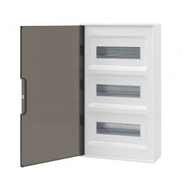 Щиток настенный 36мод. IP41 с тонированной дверцей с шинами PEN 2шт 8 отверст.+2шт 10 отверст. бел. DKC F36W1WD