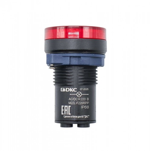 Индикатор сигнальный со встроенным диодом 220В красн. DKC M22L-F220RPP