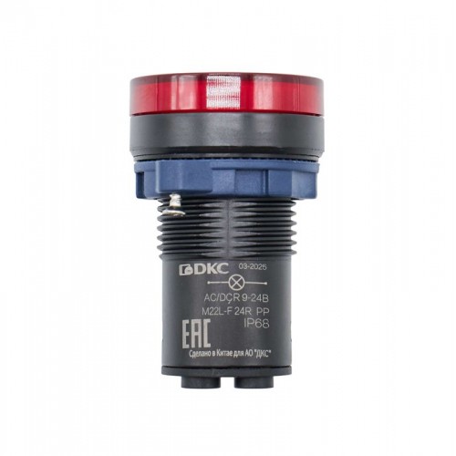 Индикатор сигнальный со встроенным диодом 9-24В красн. DKC M22L-F24RPP