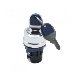 Головка переключателя с ключом на 3 положения с возвратом стандартная ручка алюм. черн. DKC M22S-KM3A