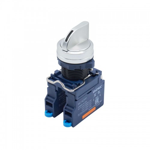 Головка переключателя на 2 положения с возвратом стандартная ручка алюм. черн. DKC M22S-M2A