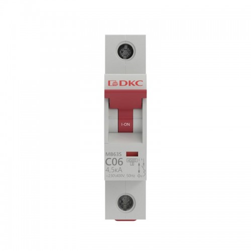 Выключатель модульный автоматический YON MB63 1P характеристика C 6А 4.5кА YON MB63S-1PC06