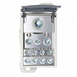 Блок распределительный винтовой зажим 1х185кв.мм 2х35кв.мм 5х16кв.мм 4х10кв.мм DKC POD-400