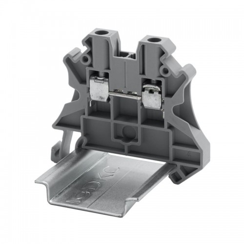 Клемма проходная винтовой зажим; 2 точки подключения; 2.5кв.мм сер. DKC TUR-2.5R