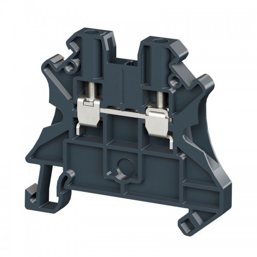 Клемма проходная винтовой зажим 2 точки подключения 4кв.мм черн. DKC TUR-4R-BK