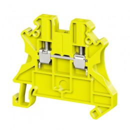 Клемма проходная винтовой зажим 2 точки подключения 4кв.мм желт. DKC TUR-4R-YE