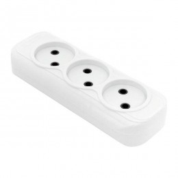 Колодка удлинителя 3-м без заземл. 10А Эксперт 2.2кВт EKF AKB10-3