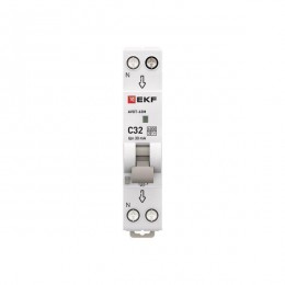 Выключатель автоматический дифференциального тока 1мод. C 32А 30мА тип А 6кА АВДТ-63М (электрон.) PROxima EKF D636EA32C30