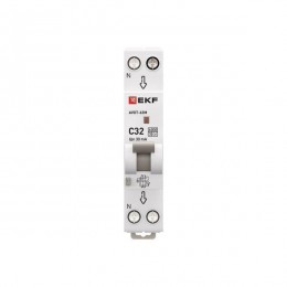 Выключатель автоматический дифференциального тока 1мод. C 32А 30мА тип А 6кА АВДТ-63М (электрон.) PROxima EKF D636EA32C30