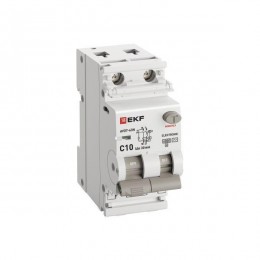 Выключатель автоматический дифференциального тока 2п (1P+N) C 10А 30мА тип AC 6кА АВДТ-63N (электрон.) PROxima EKF D63N26E10C30