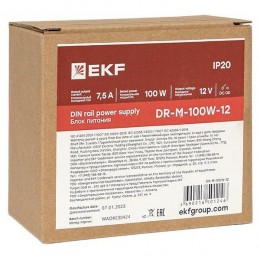 Блок питания на DIN-рейку 100Вт Uвх ~ 220В AC m Uвых - 12В DC постоянного тока EKF DR-M-100W-12