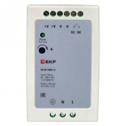 Блок питания на DIN-рейку 100Вт Uвх ~ 220В AC m Uвых - 12В DC постоянного тока EKF DR-M-100W-12