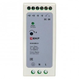 Блок питания на DIN-рейку 60Вт 220В AC/24В DC постоянного тока EKF DR-M-60W-24