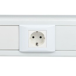 Розетка 1-м 2мод. C-Line РКС-20-30-П 45х45 с заземл. бел. EKF E2MR16-028-10