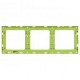 Рамка 3-м Стокгольм бел. с линией цвета зел. PROxima EKF EAM-G-302-10