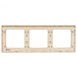 Рамка 3-м Стокгольм бел. с линией цвета шампань PROxima EKF EAM-G-302-20