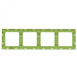 Рамка 4-м Стокгольм бел. с линией цвета зел. PROxima EKF EAM-G-303-10