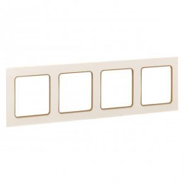 Рамка 4-м Стокгольм бел. с линией цвета шампань PROxima EKF EAM-G-303-20