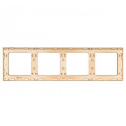 Рамка 4-м Стокгольм бел. с линией цвета шампань PROxima EKF EAM-G-303-20