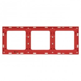 Рамка 3-м Стокгольм бел. с линией цвета красн. PROxima EKF EAM-G-304-10