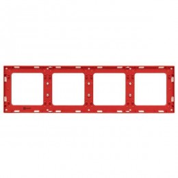 Рамка 4-м Стокгольм бел. с линией цвета красн. PROxima EKF EAM-G-305-10