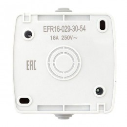 Розетка 1-м ОП Мурманск 16А IP54 с заземл. защ. шторки с крышкой сер. EKF EFR16-029-30-54