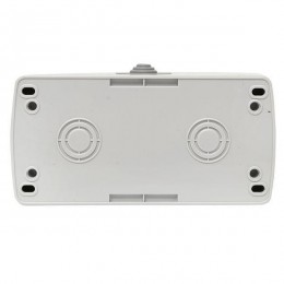 Розетка 2-м ОП Мурманск 16А IP54 с заземл. защ. шторки с крышкой сер. EKF EFR16-129-30-54