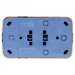 Розетка 2-м ОП Минск 16А IP20 с заземл. свет. дерево EKF EGR16-128-30