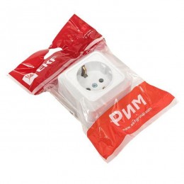 Розетка 1-м ОП Рим 16А IP20 с заземл. бел. EKF ENR16-028-10