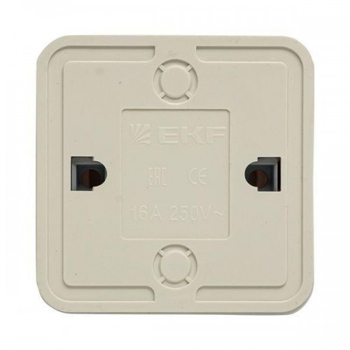Розетка 1-м ОП Рим 16А IP20 с заземл. бел. EKF ENR16-028-10