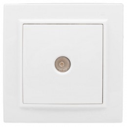 Розетка телевизионная TV 1-м СП Минск 5-862МГц 75Ом бел. Basic EKF ERA00-027-10