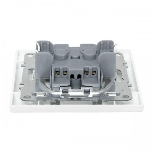 Розетка 1-м СП Минск 10А IP20 без заземл. защ. шторки бел. Basic EKF ERR10-022-100