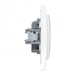 Розетка 1-м СП Минск 10А IP20 без заземл. защ. шторки бел. Basic EKF ERR10-022-100