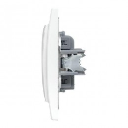 Розетка 1-м СП Минск 10А IP20 без заземл. защ. шторки бел. Basic EKF ERR10-022-100