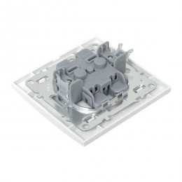 Розетка 1-м СП Минск 10А IP20 без заземл. защ. шторки бел. Basic EKF ERR10-022-100