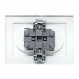 Розетка 2-м СП Минск 10А IP20 без заземл. защ. шторки бел. Basic EKF ERR10-102-100