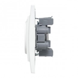 Розетка 2-м СП Минск 10А IP20 без заземл. защ. шторки бел. Basic EKF ERR10-102-100