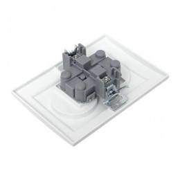 Розетка 2-м СП Минск 10А IP20 без заземл. защ. шторки бел. Basic EKF ERR10-102-100