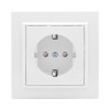 Розетка 1-м СП Минск 16А IP20 с заземл. защ. шторки бел. Basic EKF ERR16-028-100