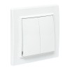 Выключатель 2-кл. СП Минск 10А IP20 бел. Basic EKF ERV10-023-10