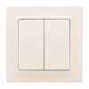 Выключатель 2-кл. СП Минск 10А IP20 беж. EKF ERV10-023-20