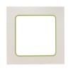Рамка 1-м Стокгольм бел. с линией цвета зел. PROxima EKF EXM-G-302-20
