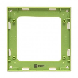 Рамка 1-м Стокгольм бел. с линией цвета зел. PROxima EKF EXM-G-302-20