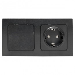 Рамка 2-м Стокгольм черн. PROxima EKF EXM-G-303-30