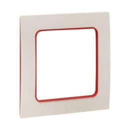 Рамка 1-м Стокгольм бел. с линией цвета красн. PROxima EKF EXM-G-304-20