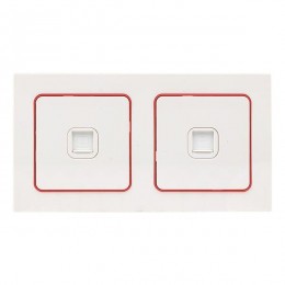 Рамка 2-м Стокгольм бел. с линией цвета красн. PROxima EKF EXM-G-305-20