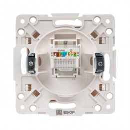 Розетка компьютерная 1-м Стокгольм RJ45 механизм бел. PROxima EKF EYK01-035-10