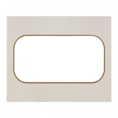 Рамка для розетки 2-м Стокгольм бел. с линией цвета шампань PROxima EKF EYM-G-305-20