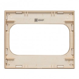 Рамка для розетки 2-м Стокгольм бел. с линией цвета шампань PROxima EKF EYM-G-305-20